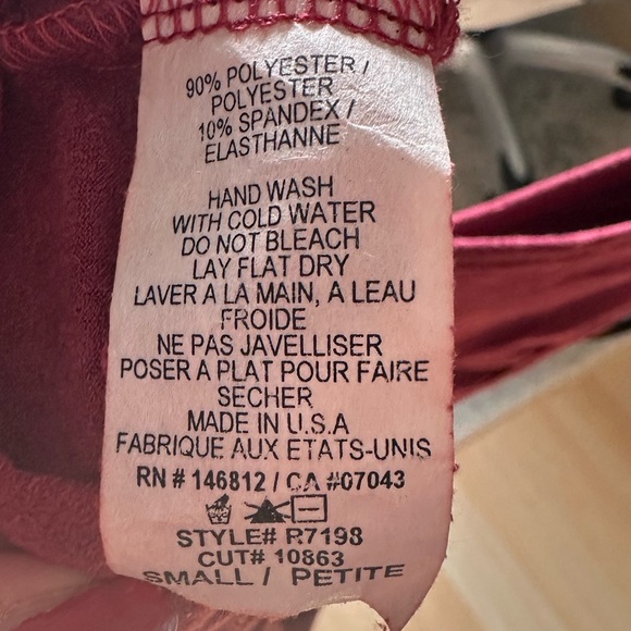 Faux Suede Burgundy Fringe Tank - Size Small - Picture 6 of 6